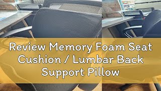 Review Memory Foam Seat Cushion  Lumbar Back Support Pillow Lumbar Cushion Pillow Chair Pillow Lum [upl. by Mundy]