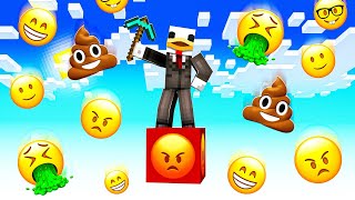 SOPRAVVIVO SOPRA UN SOLO BLOCCO DELLE EMOJI  Minecraft ITA [upl. by Onibag898]