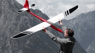 Jedi 4 Airtech‪  RC glider slopesoaring aerobatics shot with GoPro and Canon 5D Mk II [upl. by Mehalick]