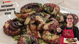 Grilled Octopus with Lemon and Herb Marinade [upl. by Haiasi]