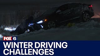 Drivers face challenges in Wisconsin winter weather  FOX6 News Milwaukee [upl. by Kindig]