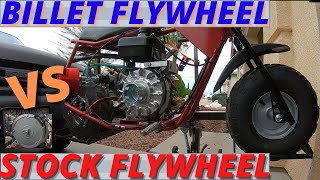 Billet flywheel versus stock Hemi flywheel on a Predator 212  0 to 30 MPH [upl. by Nellek]