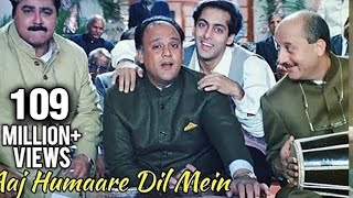 Aaj Humaare Dil Mein  Bollywood Song  Alok Nath Reema Laagu Salman Khan  Hum Aapke Hain Kaun [upl. by Kcinnay]