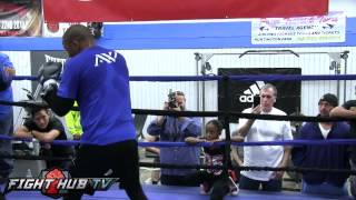 Andre Ward vs Edwin Rodriguez Andre Ward full mitt workout wVirgil Hunter [upl. by Anailil]