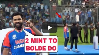 Rohit Sharma interview at Wankhede stadium Asked crowd to silence [upl. by Behnken]