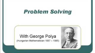 Problem Solving with George Polya [upl. by Hallutama513]