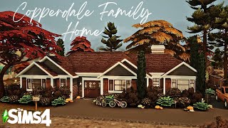 Copperdale Family Home🍂🎃 NO CC Sims 4 Speedbuild [upl. by Serilda]