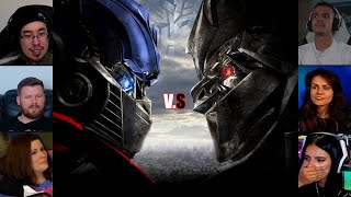 Optimus prime vs Megatron amp The Fallen  Revenge of the fallen  Reaction Mashup  transformers [upl. by Adlog]