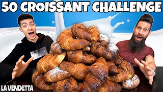 50 CROISSANTS Challenge The Revenge con Dennis Algeri  MAN VS FOOD [upl. by Odnomra]