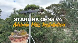 Starlink Gen 3 V4 Pipe Adapter and Professional Roof Installation [upl. by Araiet416]