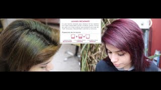 Corregir Color de Cabello Verde y Hacer un Rojo Violeta [upl. by Ohl]