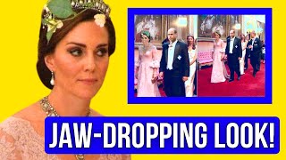 Catherine Stuns in Greville Ruby Necklace Steals the Spotlight at State Banquet [upl. by Arahk261]