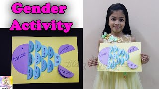 English GrammarGender Activity Simple paper craft for Kids Kids Activity with Fish for 14 class [upl. by Aerua]