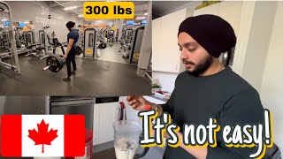 How I manage my diet and gym as an international student in Canada 🇨🇦  Back workout [upl. by Diet]