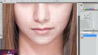 Kurs Photoshop  edycja zdjęć  retusz  powiększanie ust [upl. by Aihsital]