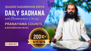 Pranayam Counts for Sudarshan Kriya  51 min  Art Of Living  daily Sudarshan Kriya practice [upl. by Acirat404]