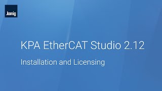 KPA EtherCAT Studio 212 • Installation and Licensing [upl. by Wilkins]