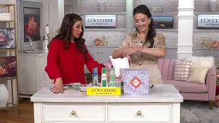 LOccitane Holiday Edition Jumbo Hand Cream Trio w Box on QVC [upl. by Sellihca]