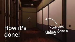 FFXIV Housing  How to build Fusuma [upl. by Theadora]