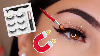 ✨PESTAÑAS MAGNÉTICAS CON EYELINER DE ALIEXPRESS✨Pestañas postizas PERFECTAS para PRINCIPIANTES 👍🏻 [upl. by Ardnohsed]