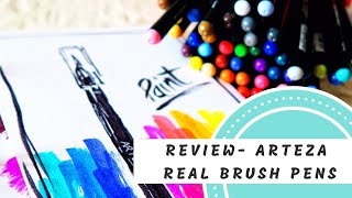 Product Review Arteza 48 Real Brush Pens [upl. by Yhtorod]