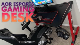 AOR ESPORTS Z Shaped Gaming Desk 47 Inch [upl. by Nirrat]