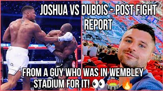 Joshua Vs Dubois 🏟️🥊💥  Post Fight Report 🗣️😲 [upl. by Eimile500]