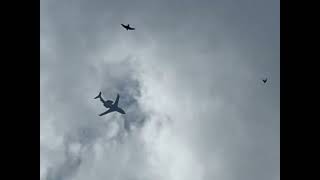 Bombardier Challenger 650 flying over our house [upl. by Regdirb]