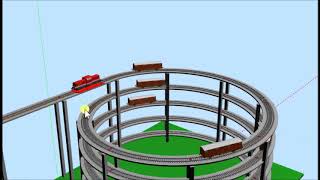 SCARM Model Trains Simulator  Gravity simulation [upl. by Adnilreb]