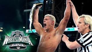 Cody Rhodes conquers The Bloodline to win the WWE Universal Title WrestleMania XL Sunday highlights [upl. by Vernen]