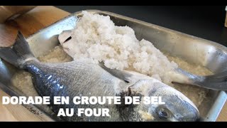 Dorade croute de sel marin cuite au four par JP Vigato [upl. by Melbourne]