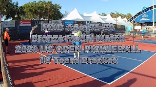 MXD Age 7579 Bronze Medal Match Pickleball  US OPEN 2024 [upl. by Norvun]