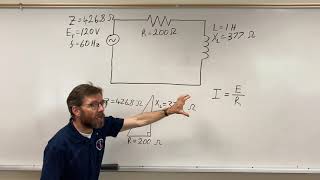 Calculating Series RL Circuit Amps Ohms and Volts [upl. by Witcher]