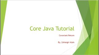 15 Core Java  Covariant return with live coding Bangla Tutorial [upl. by Nelag]