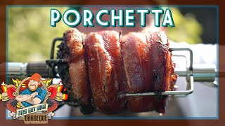 PORCHETTA VAN DE ROTISSERIE  EtenmetNick  BBQ [upl. by Todd530]