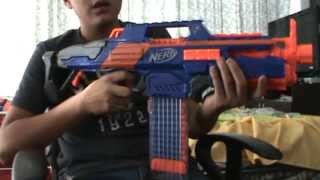 REVIEW en español NERF NSTRIKE ELITE RAPIDSTRIKE CS18  mods [upl. by Triley]