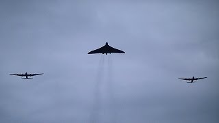 Avro Vulcan Bomber amp Double Avro Lancaster Bombers  The Three Sisters [upl. by Davina]