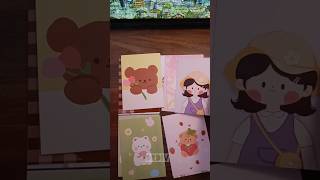 Cute Posters Unboxing  Kawaii Posters  Aesthetic stationery aesthetic stationery studywithme [upl. by Notla]