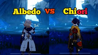 Albedo VS Chiori Damage Comparison [upl. by Langdon]