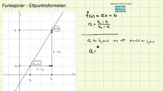 Matematikk 2PY funksjoner Ettpunktsformelen [upl. by Tezil]