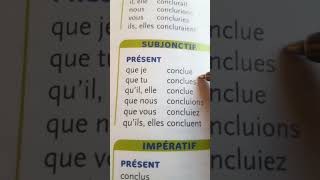 Le verbe conclure au subjonctif conjugaison apprendre education français [upl. by Odlaniger]