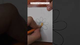 daisy flower drawing easy step by step daisy daisyflower flower art drawing stepbystepdrawing [upl. by Curcio]