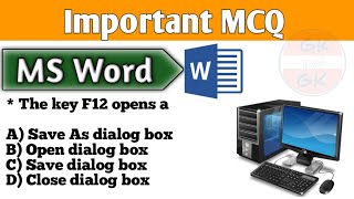 MS Word  MS Word Questions and answer  MS Word MCQ Question paper  MS office Ssc NTPC CGL [upl. by Nahtnhoj]