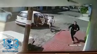 Captan en video a mujer que escapa de presunto intento de secuestro en Ecatepec [upl. by Kcirtapnaes86]