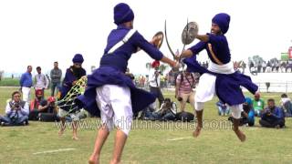 Sword fight in Punjab Sikh Gatka style [upl. by Oilcareh764]