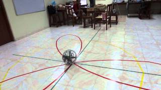 Spherical robot Preliminary circle tracking test [upl. by Inaluahek]