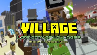 version 2 video Life City of Villager  Minecraft World Bedrock Edition minecraft [upl. by Gisela736]