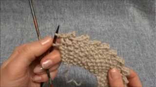 Picot Maschen abketten  Picot Cast off  Stricken lernen  Learn how to knit [upl. by Htidirem]