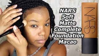 NARS Soft Matte Complete Foundation  Macao  First Impressions  Compared to Amande [upl. by Siuoleoj]