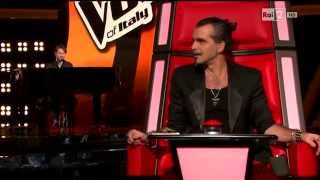 The Voice of Italy 2014  Andrea Manchiero Blind Audition [upl. by Atinal517]